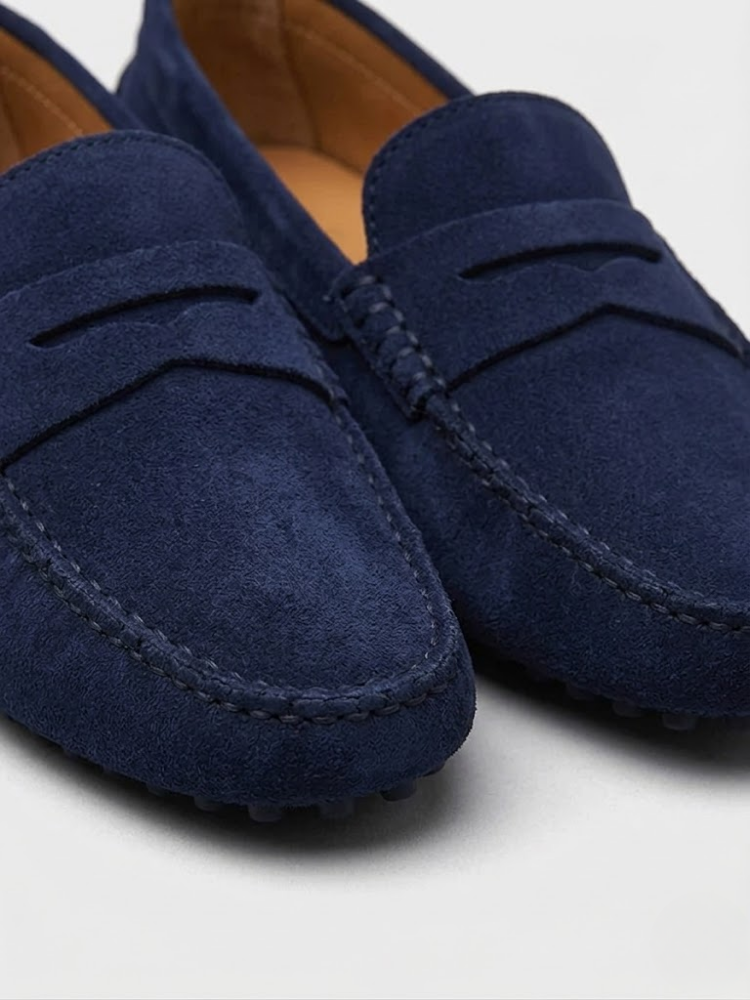 Suede Driver Loafers