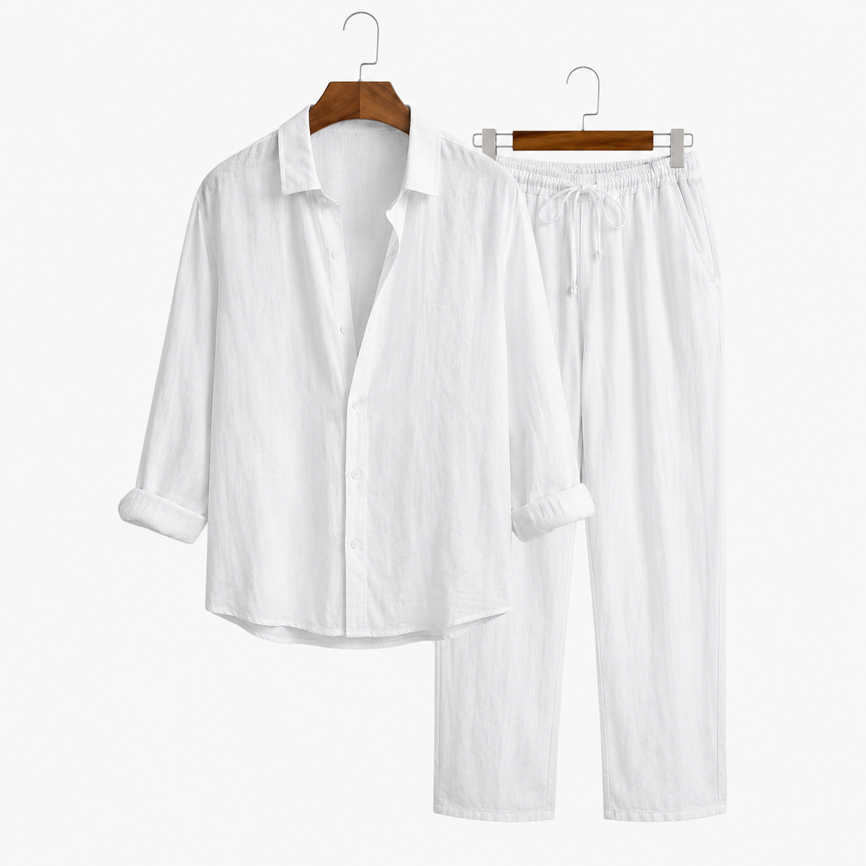 Santorini Linen Set — Shirt & Pants