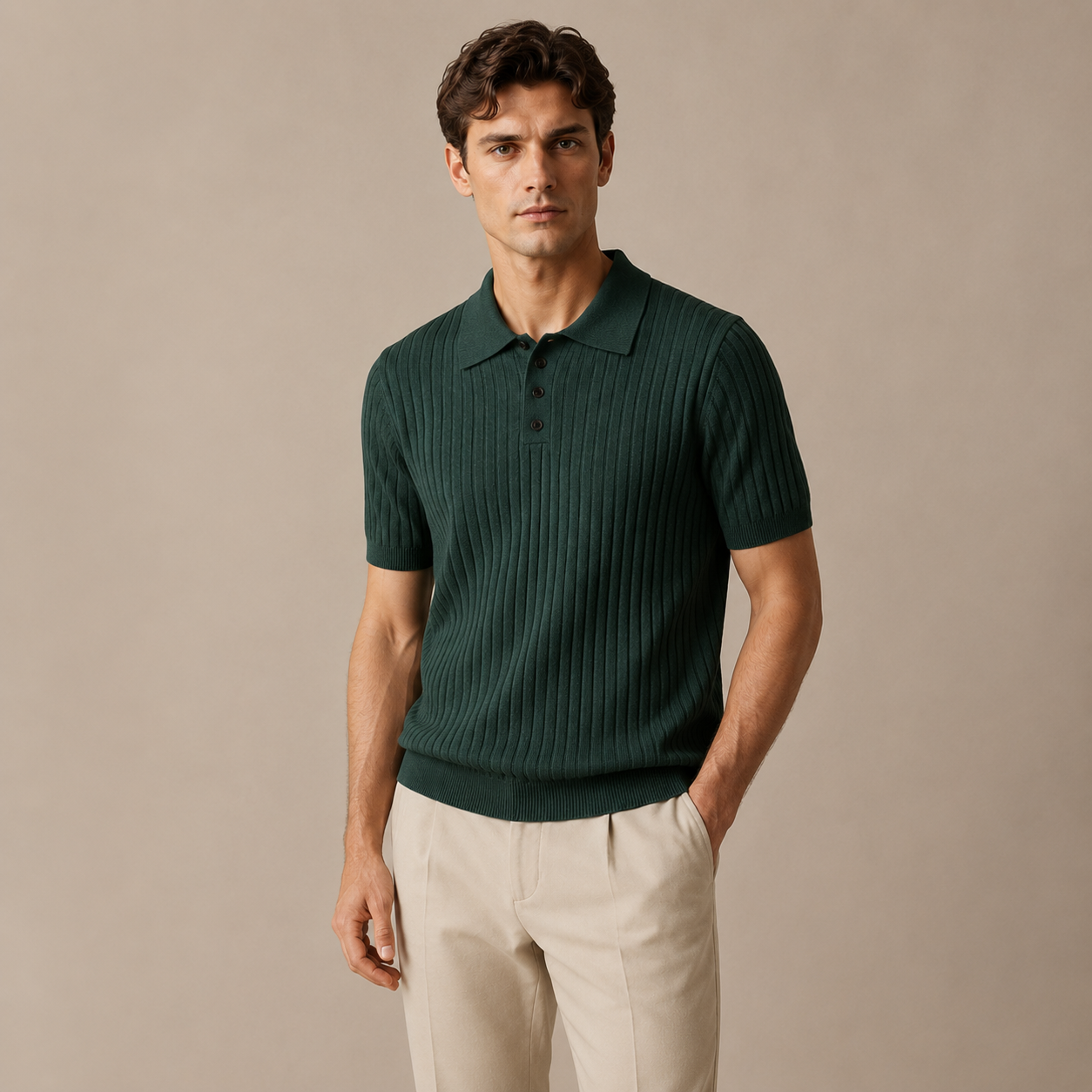 Benito Knitted Polo Shirt