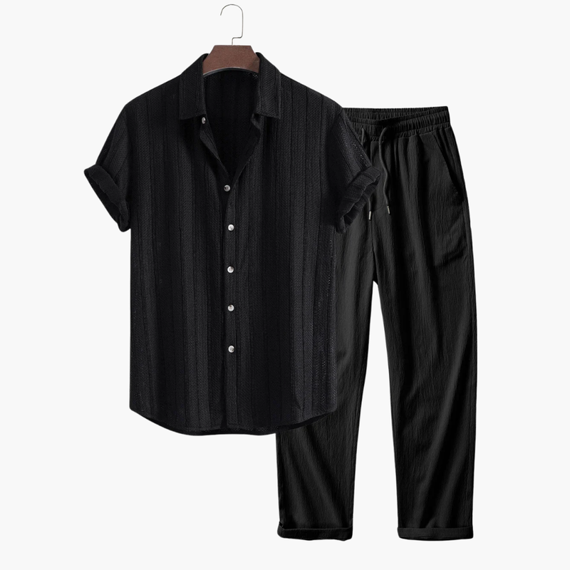 The Striped Linen Set