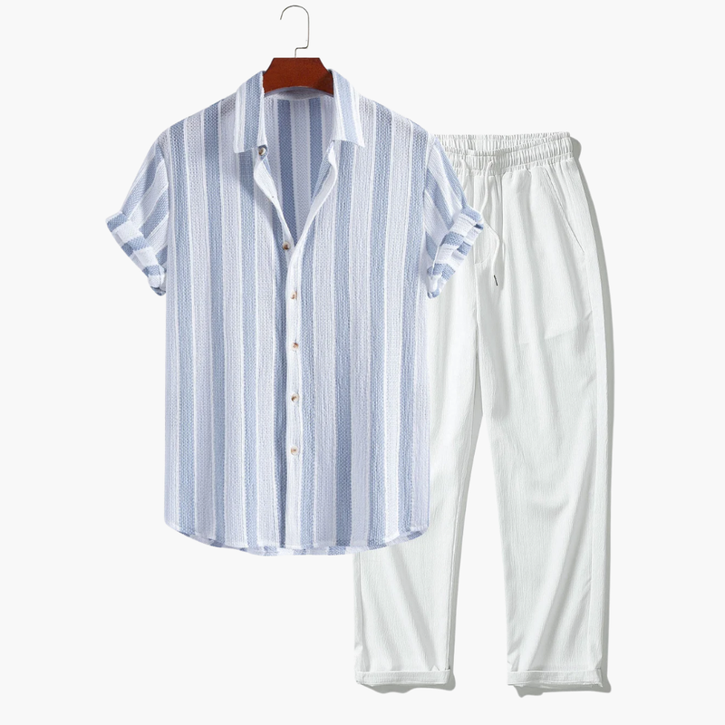 The Striped Linen Set